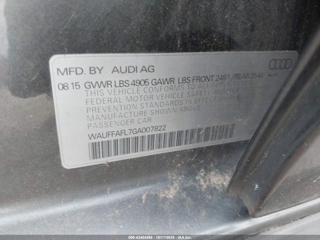 2016 AUDI A4 WAUFFAFL7GA007822 Photo 8