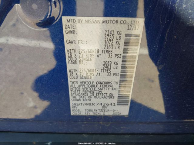 2018 NISSAN ROGUE 5N1AT2MV8JC742641 Photo 8