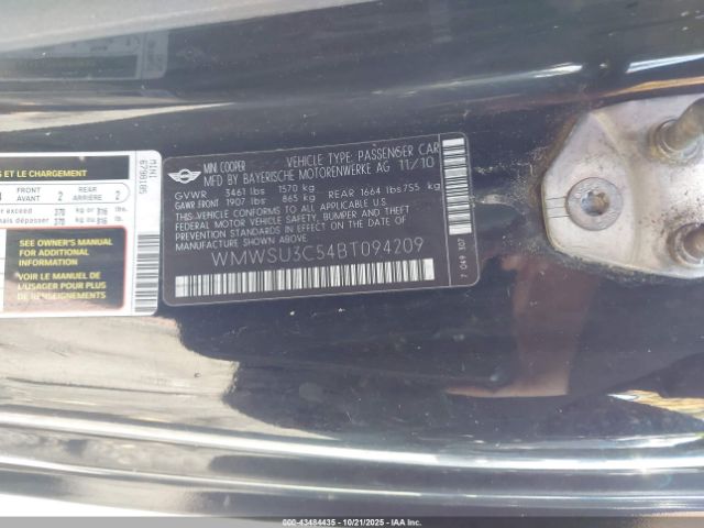 2011 MINI COOPER WMWSU3C54BT094209 Photo 8