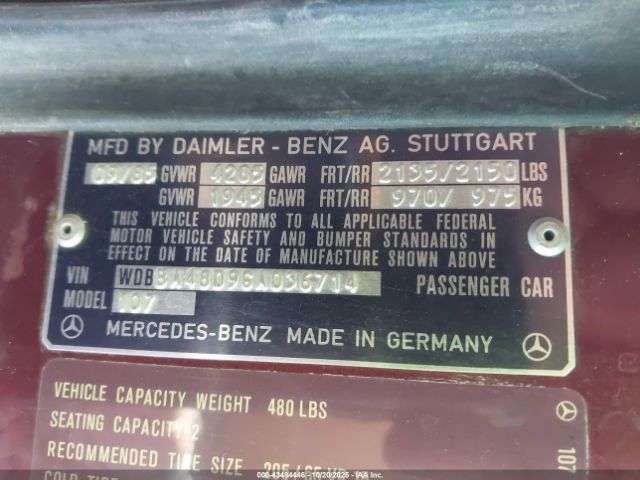 1986 MERCEDES-BENZ 560 WDBBA48D9GA036714 Photo 8