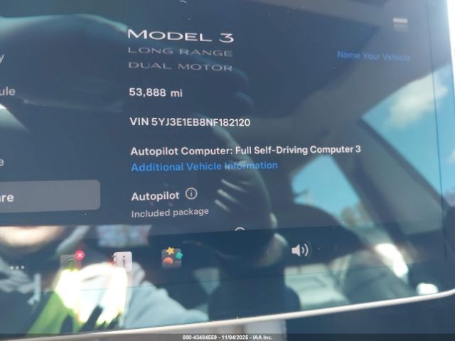 2022 TESLA MODEL 3 5YJ3E1EB8NF182120 Photo 6