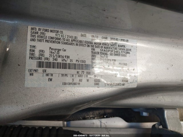 Ford Focus 2014 1FADP3F24EL171286 Image 21