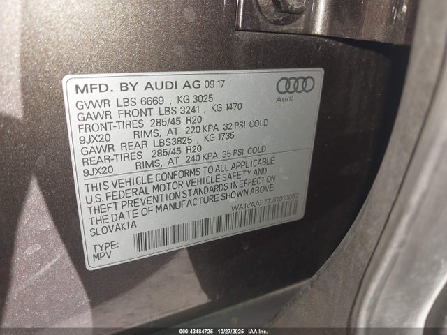 2018 AUDI Q7 WA1VAAF77JD012082 Photo 8