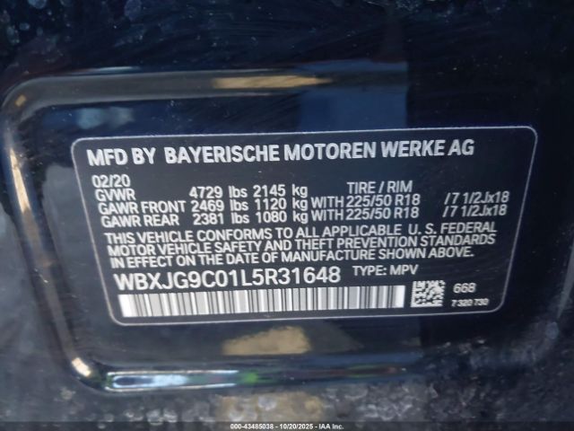 2020 BMW X1 WBXJG9C01L5R31648 Photo 8