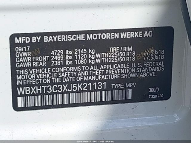 2018 BMW X1 WBXHT3C3XJ5K21131 Photo 8