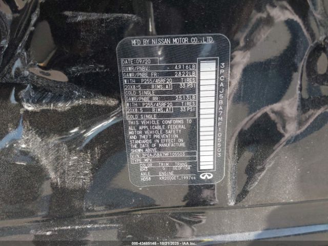 2021 INFINITI QX50 3PCAJ5BA7MF105503 Photo 8