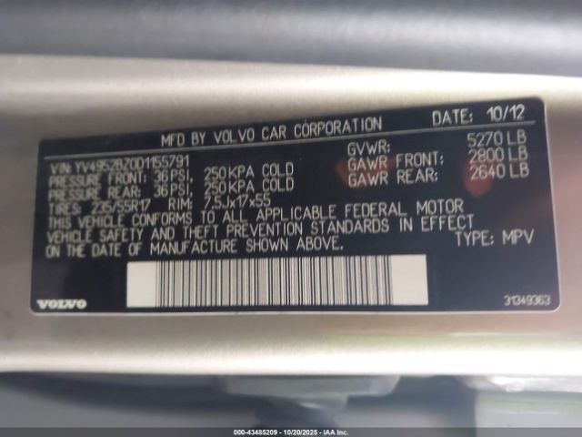 2013 VOLVO XC70 YV4952BZ0D1155791 Photo 8