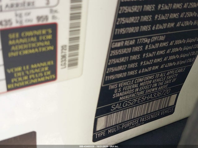 2017 LAND ROVER RANGE ROVER SALGS2FE5HA336720 Photo 8