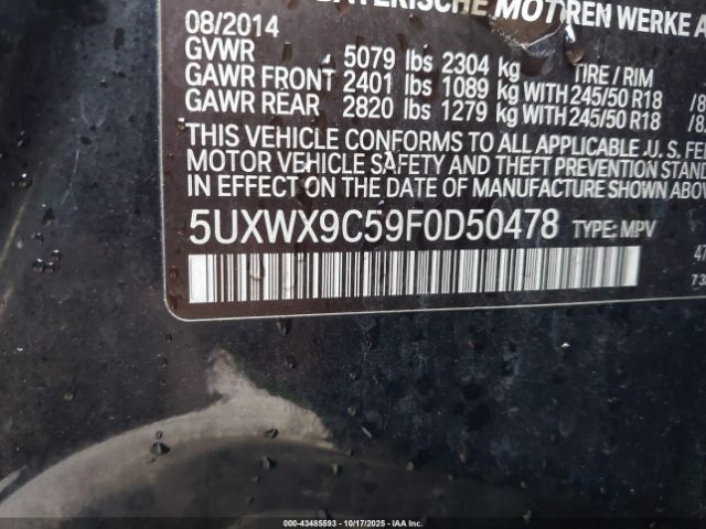 2015 BMW X3 5UXWX9C59F0D50478 Photo 8