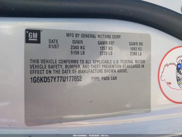 2007 CADILLAC DTS 1G6KD57Y77U177852 Photo 8