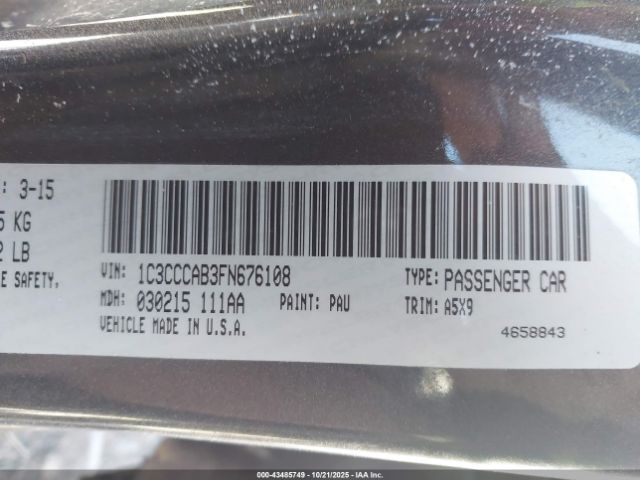 2015 CHRYSLER 200 1C3CCCAB3FN676108 Photo 8