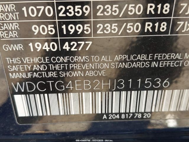 2017 MERCEDES-BENZ GLA 250 WDCTG4EB2HJ311536 Photo 8