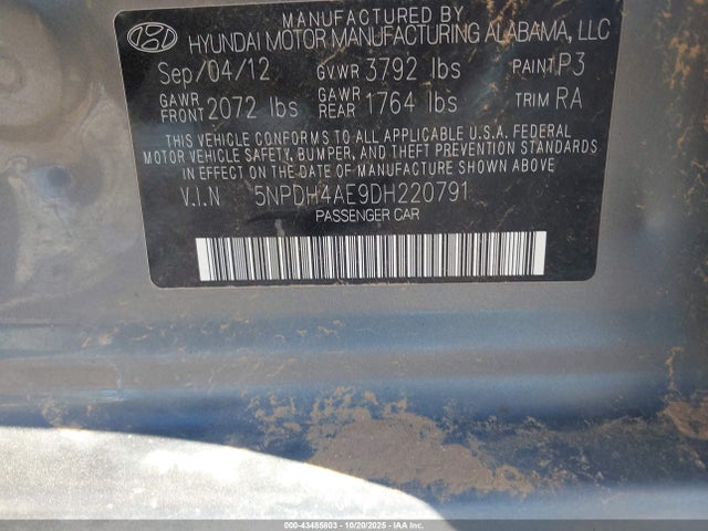 2013 HYUNDAI ELANTRA 5NPDH4AE9DH220791 Photo 8