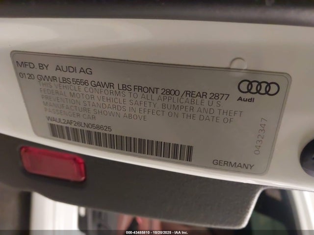 2020 AUDI A6 WAUL2AF26LN058625 Photo 8