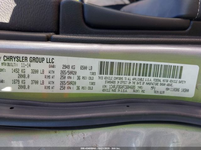 2015 JEEP GRAND CHEROKEE 1C4RJFBG0FC684685 Photo 8