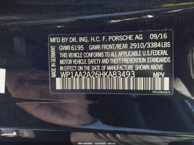 2017 PORSCHE CAYENNE WP1AA2A26HKA83493 Photo 8