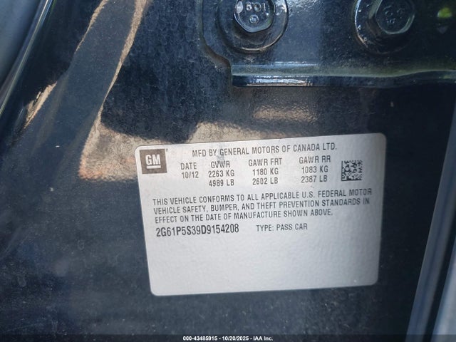 2013 CADILLAC XTS 2G61P5S39D9154208 Photo 8