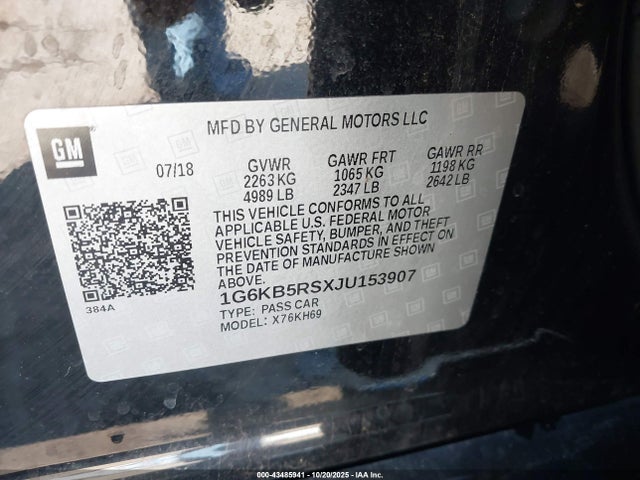 2018 CADILLAC CT6 1G6KB5RSXJU153907 Photo 8