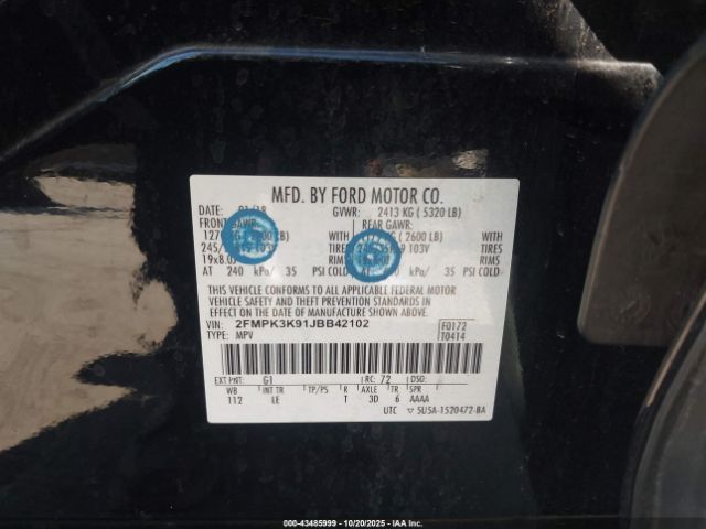 2018 FORD EDGE 2FMPK3K91JBB42102 Photo 8