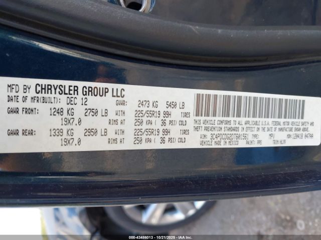 2013 DODGE JOURNEY 3C4PDCDG2DT601561 Photo 8