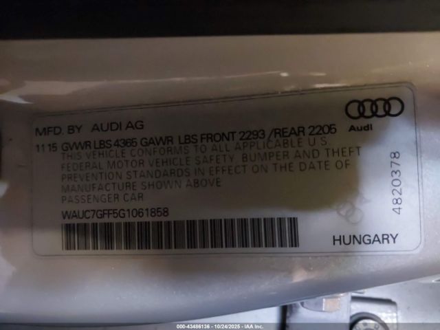 2016 AUDI A3 WAUC7GFF5G1061858 Photo 8