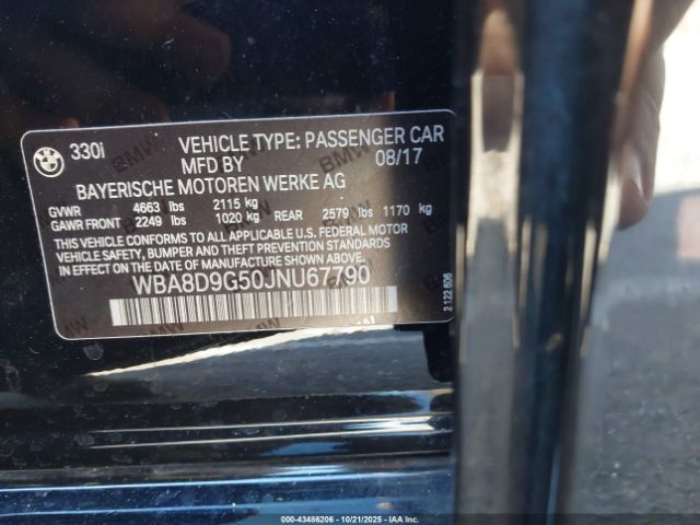 2018 BMW 330I WBA8D9G50JNU67790 Photo 8