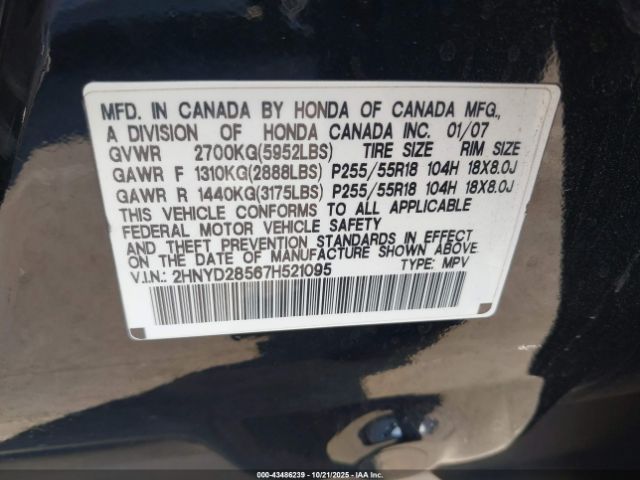 2007 ACURA MDX 2HNYD28567H521095 Photo 8