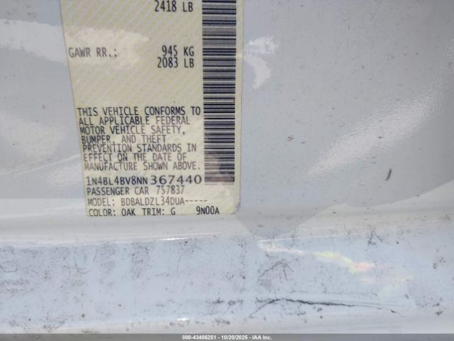 2022 NISSAN ALTIMA 1N4BL4BV8NN367440 Photo 8