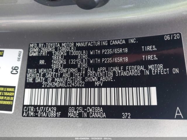 2020 LEXUS RX 350 2T2HZMDA6LC245622 Photo 8