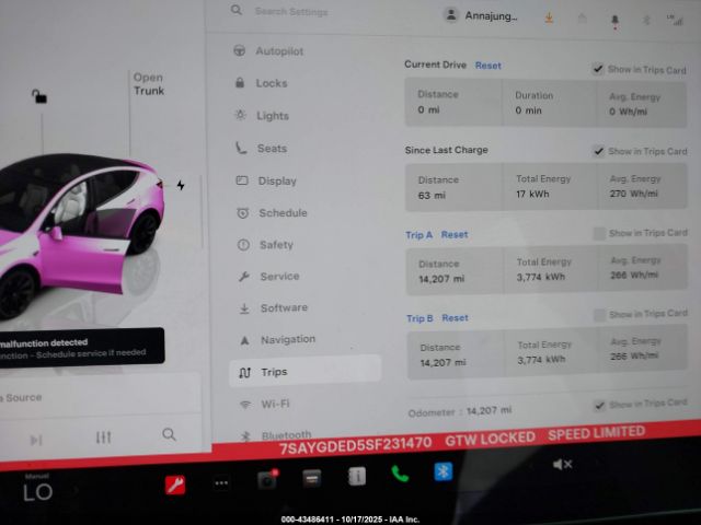 2025 TESLA MODEL Y 7SAYGDED5SF231470 Photo 6