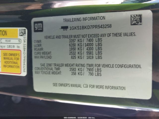 2023 GMC YUKON 1GKS1BKD7PR543258 Photo 8