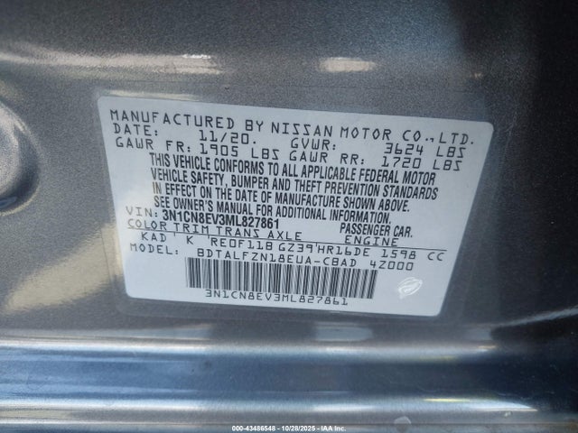 Nissan Versa Sv Xtronic Cvt 2021 3N1CN8EV3ML827861 Image 9