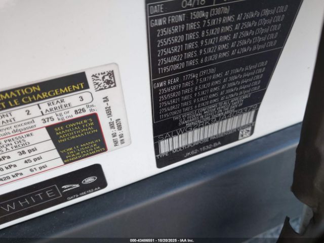 2018 LAND ROVER RANGE ROVER SPORT SALWG2RK9JA409379 Photo 8