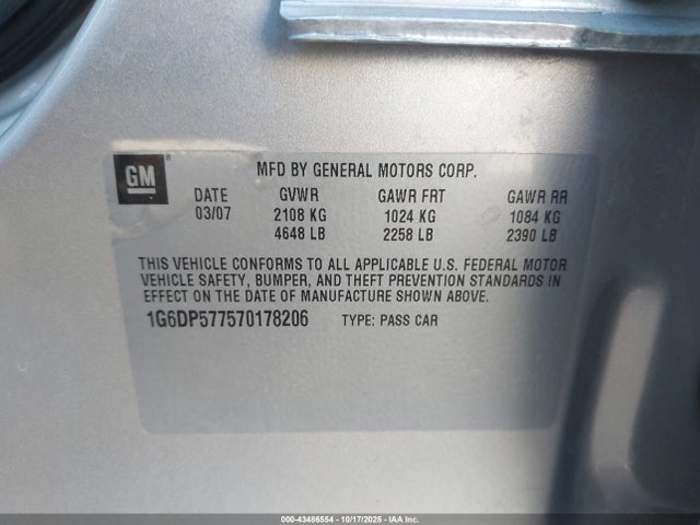 2007 CADILLAC CTS 1G6DP577570178206 Photo 8