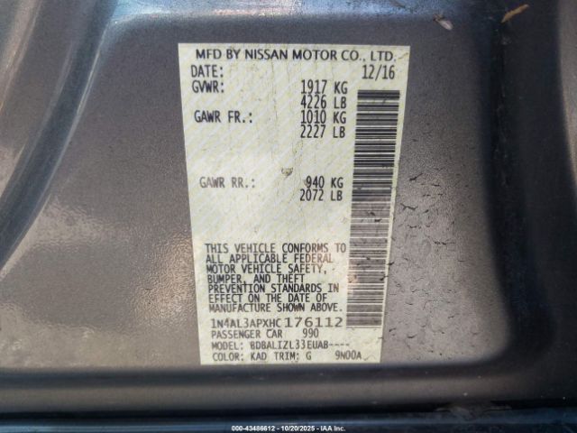 2017 NISSAN ALTIMA 1N4AL3APXHC176112 Photo 8