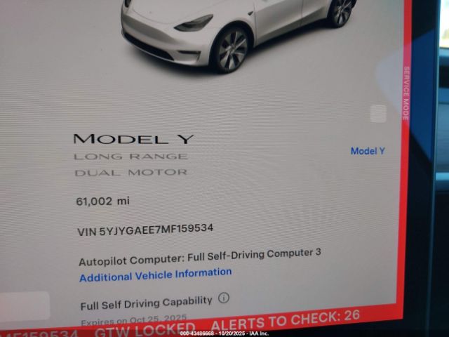 2021 TESLA MODEL Y 5YJYGAEE7MF159534 Photo 6