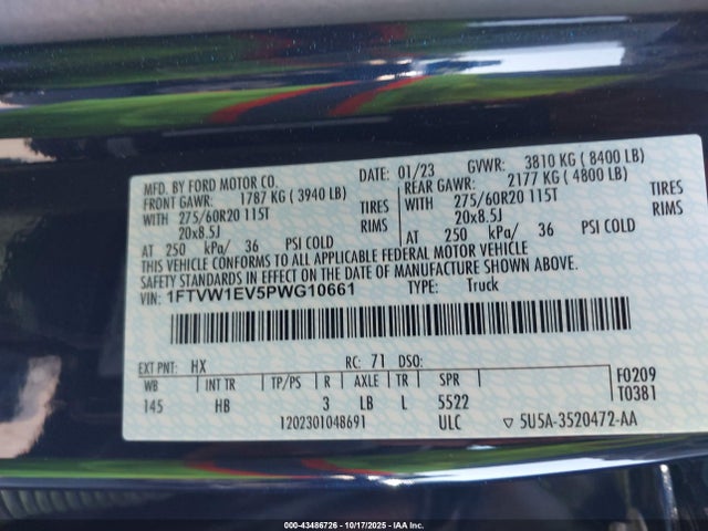 1FTVW1EV5PWG10661 Ford F-150