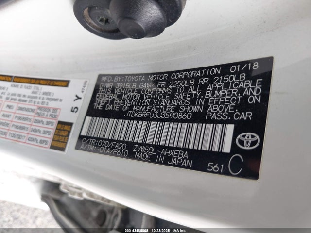 Toyota Prius 2018 JTDKBRFU3J3590860 Image 22