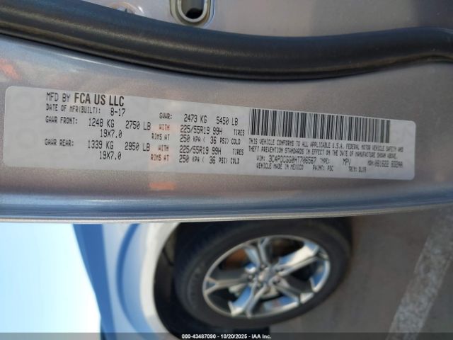 2017 DODGE JOURNEY 3C4PDCGG0HT706567 Photo 8