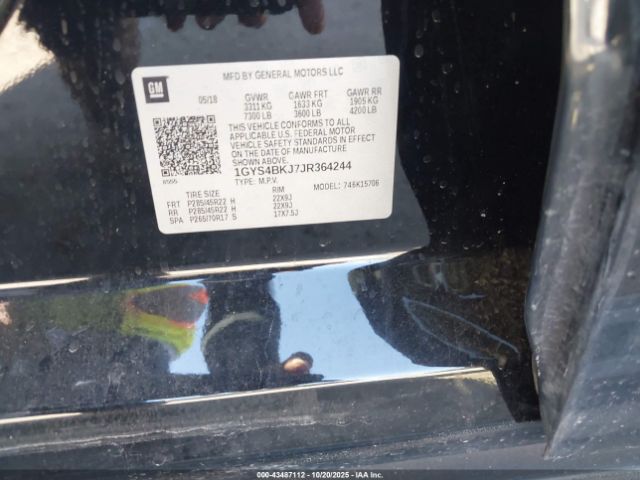 2018 CADILLAC ESCALADE 1GYS4BKJ7JR364244 Photo 8