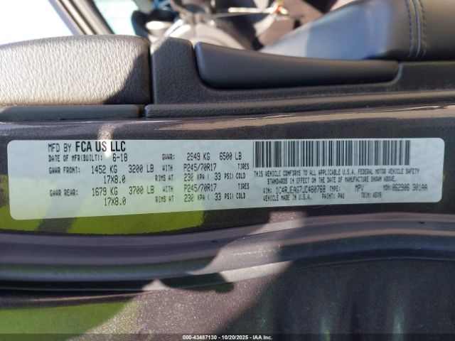 2018 JEEP GRAND CHEROKEE 1C4RJEAG7JC460768 Photo 8