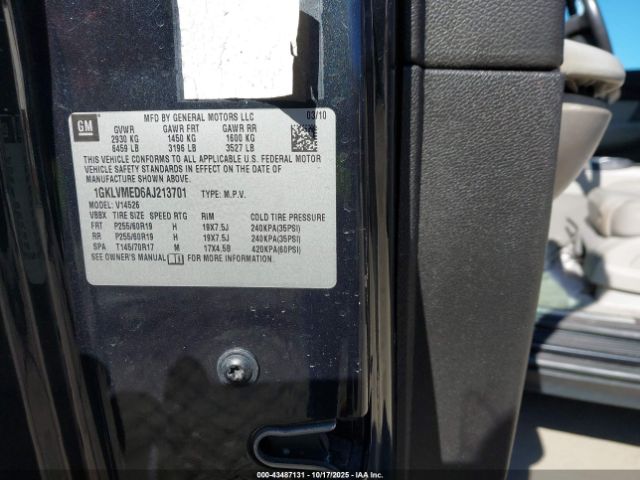 2010 GMC ACADIA 1GKLVMED6AJ213701 Photo 8