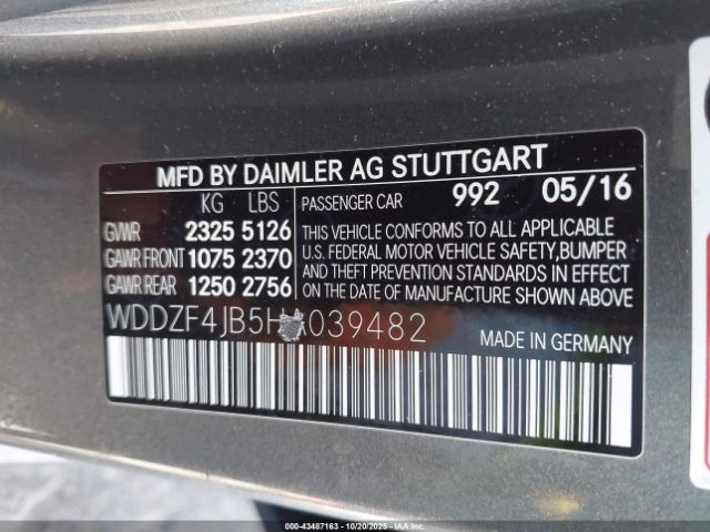 2017 MERCEDES-BENZ E 300 WDDZF4JB5HA039482 Photo 8