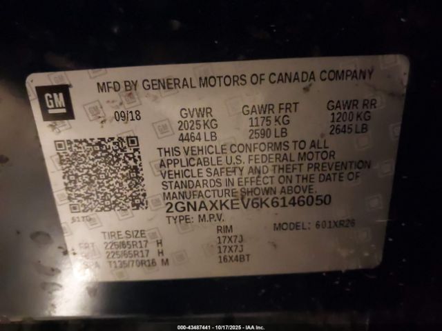2019 CHEVROLET EQUINOX 2GNAXKEV6K6146050 Photo 8
