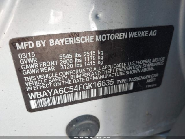 2015 BMW 740I WBAYA6C54FGK16635 Photo 8