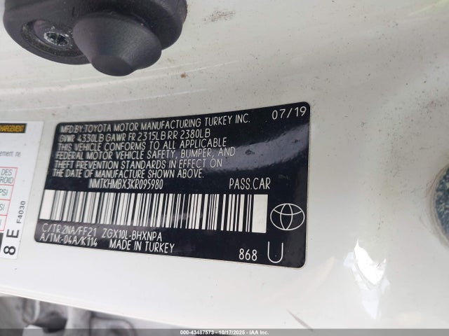 2019 TOYOTA C-HR NMTKHMBX3KR095980 Photo 8
