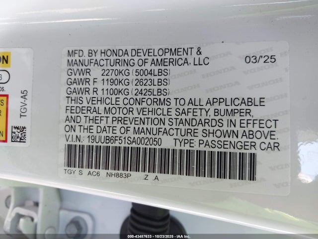 2025 ACURA TLX 19UUB6F51SA002050 Photo 8