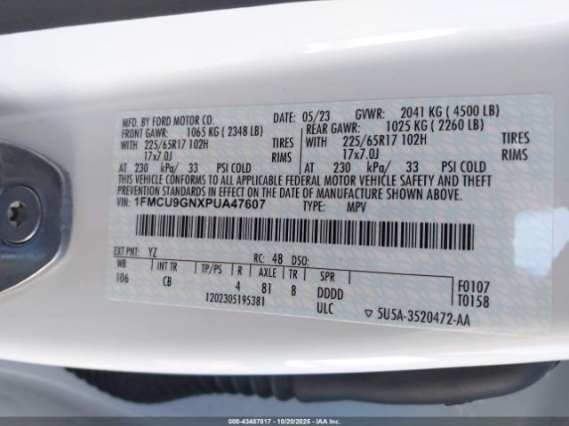 2023 FORD ESCAPE 1FMCU9GNXPUA47607 Photo 8
