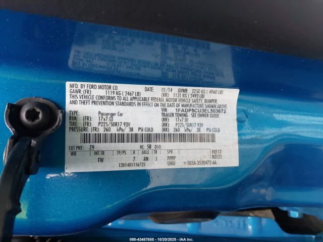 2014 FORD C-MAX ENERGI 1FADP5CU3EL503672 Photo 8