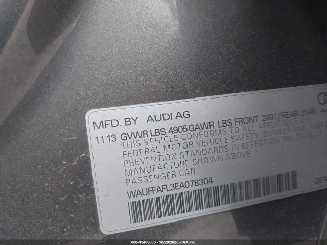 2014 AUDI A4 WAUFFAFL3EA078304 Photo 8